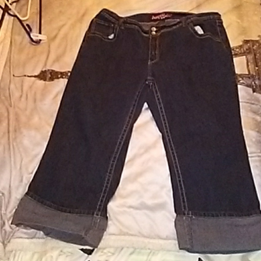 Plus size Angels denim capris
